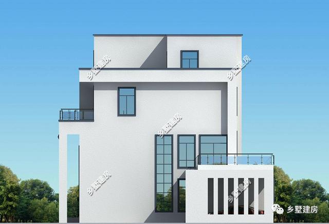 四層農村自建別墅設計圖，外觀造型簡約大氣，外觀造型覺得令你贊嘆不覺。