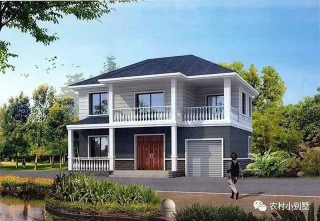 12.6x10米實(shí)用簡(jiǎn)單二層農(nóng)村住宅設(shè)計(jì)圖，帶車庫