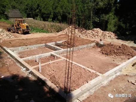 農村小伙自建一層小別墅過程全直播，自建房的可以看看哦