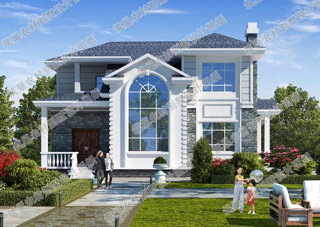 15×11米二層農村小別墅設計圖，外觀造型明麗獨特，主體造價28萬。