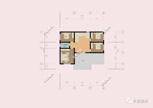 12x10米田園風三層農村別墅設計圖，帶大露臺，低調奢華。