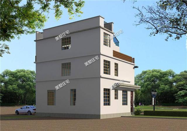 占地88平的三層半簡歐風農(nóng)村自建房，帶車庫和大露臺，功能特別全。