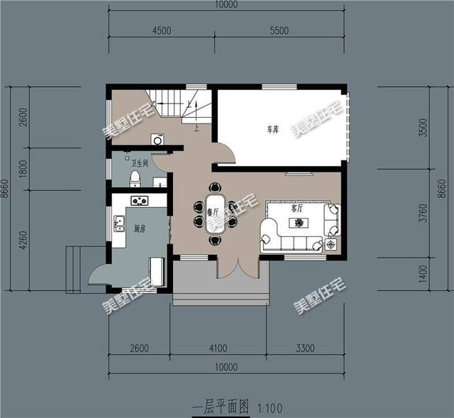 占地88平的三層半簡歐風農(nóng)村自建房，帶車庫和大露臺，功能特別全。
