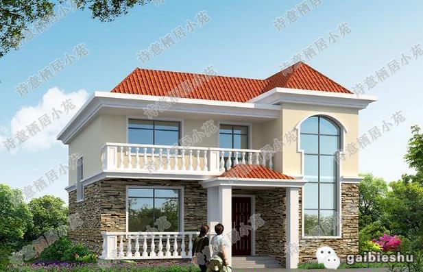 3廳5臥二層高檔別墅設計圖，簡約大氣，主體造價大概25萬。