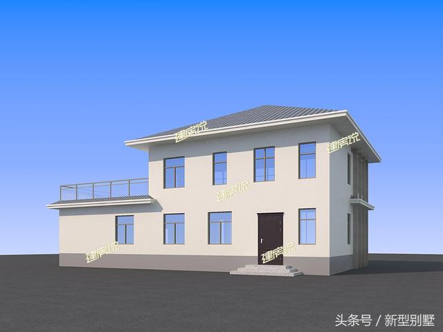 帶車庫的農村二層小別墅設計圖，占地面積215平方米，簡約美觀，建在鄉下最好不過了。