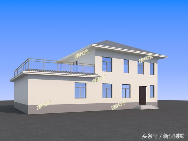 帶車庫的農村二層小別墅設計圖，占地面積215平方米，簡約美觀，建在鄉下最好不過了。