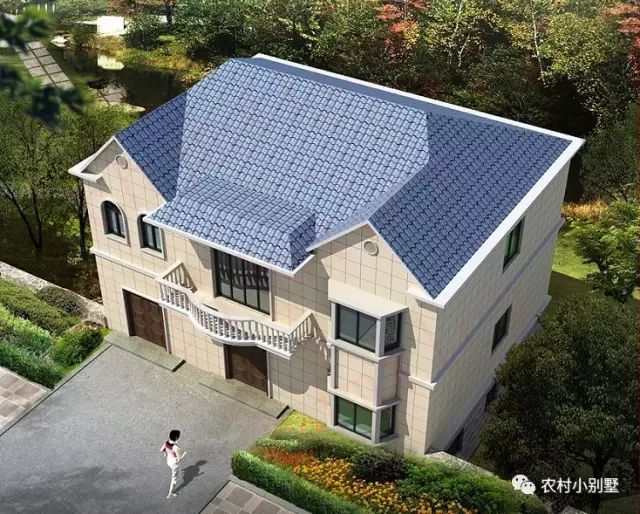 13x10二層帶地下室小別墅設計圖，外觀時尚