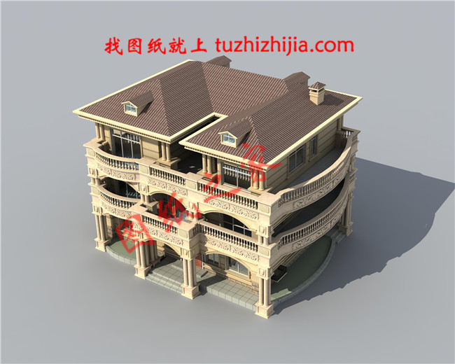 豪華三層別墅設計圖紙,戶型極佳,帶書房和棋牌室、KTV