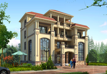 大氣豪華四層別墅設(shè)計(jì)圖紙，占地180平米左右