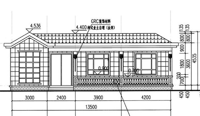 13x10米一層農村別墅設計圖，不僅造價較低,而且經濟實用，兩廳兩衛四室絕對夠用！