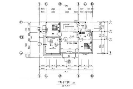 14×8米三層農(nóng)村別墅設(shè)計(jì)圖，外觀設(shè)計(jì)簡約大氣，帶烤火房+堂屋。