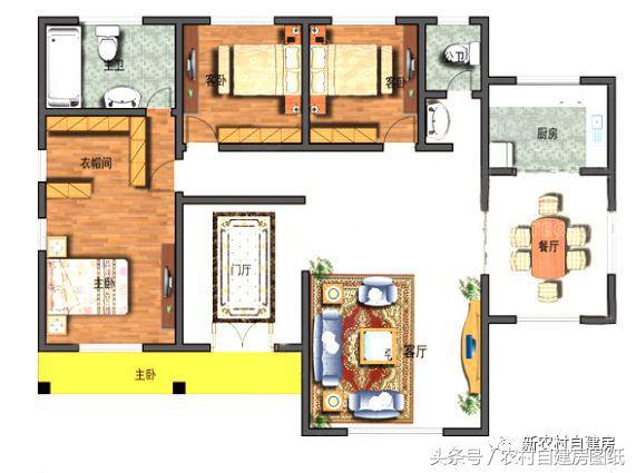 造價15萬的一層半別墅設計圖，經濟實用，建出來不比高層別墅差。
