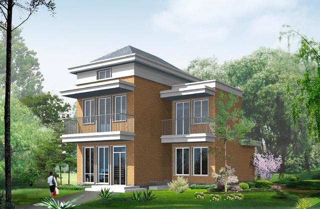 農(nóng)村三層小戶型別墅設(shè)計圖，帶閣樓，施工難度不高，適合大部分農(nóng)村家庭建造。