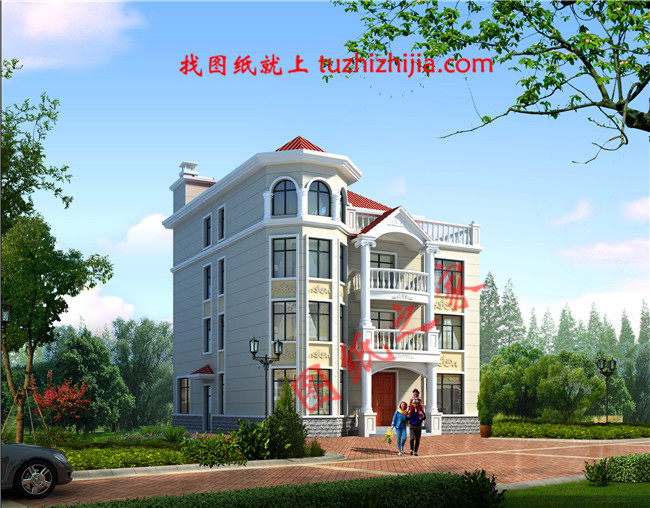 農村四層別墅設計圖紙及效果圖，整體氣派細節處卻精雕細琢