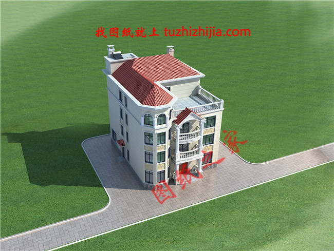 農村四層別墅設計圖紙及效果圖，整體氣派細節處卻精雕細琢