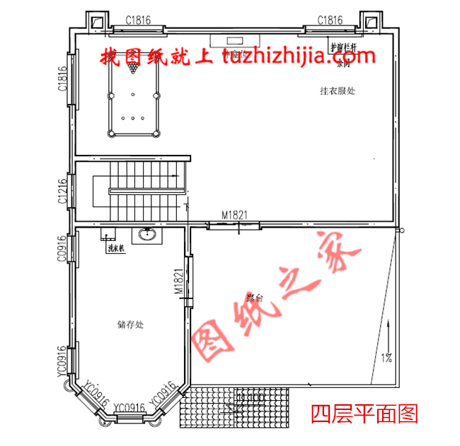 農村四層別墅設計圖紙及效果圖，整體氣派細節處卻精雕細琢