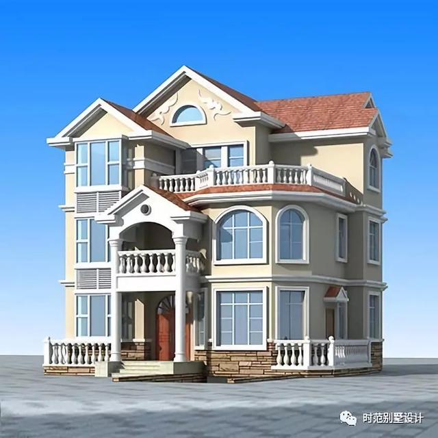 11x12米歐式三層別墅設計圖，帶大露臺+挑空客廳，特別適合農村自建。