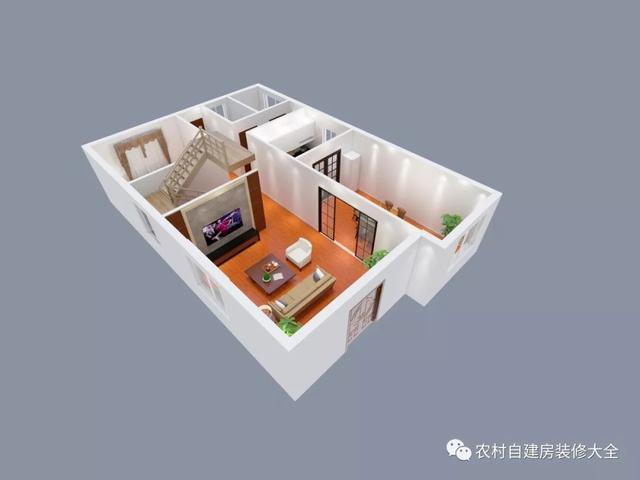 94平一樓一居室簡單裝修效果圖！