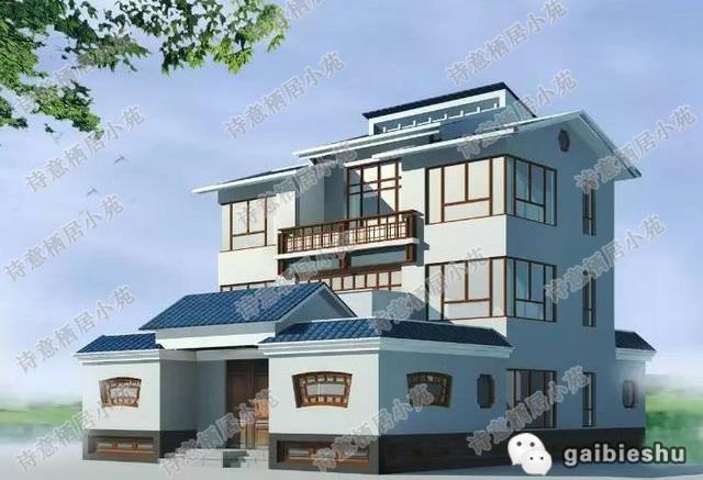 12×15米三層中式別墅設計圖，帶挑空客廳，主體造價30萬左右。