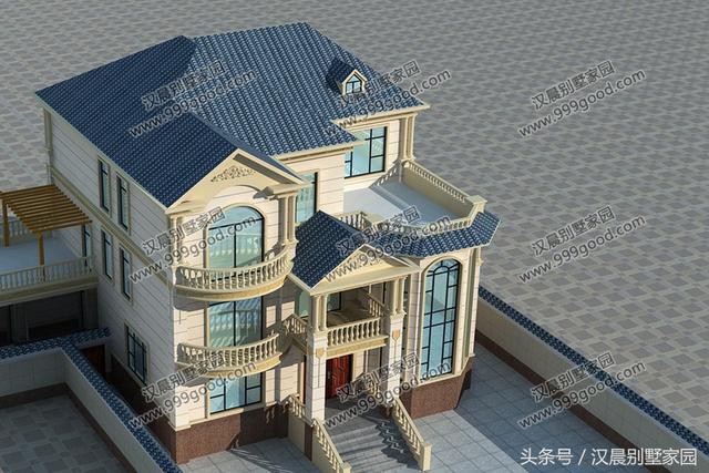 13X15.4三層別墅設計圖，布局都符合我的要求，蓋房就要選擇最實惠的，就選它。