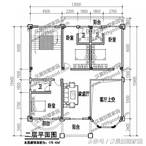 13X15.4三層別墅設計圖，布局都符合我的要求，蓋房就要選擇最實惠的，就選它。