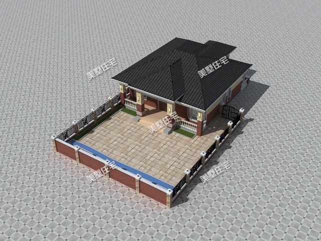 兩棟一層農村自建房，結構比較簡單，時尚又實惠，帶院子，爸媽都愛！