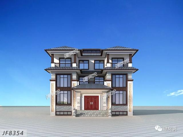 三層新中式別墅，大氣恢弘、氣派非凡，帶地下室，一款難得的豪華型別墅。