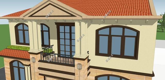 12X12米二層歐式別墅設計圖，外觀精美，戶型方正。