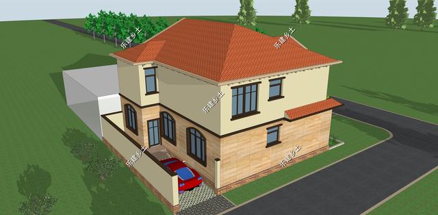 12X12米二層歐式別墅設計圖，外觀精美，戶型方正。