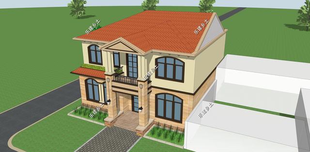 12X12米二層歐式別墅設計圖，外觀精美，戶型方正。