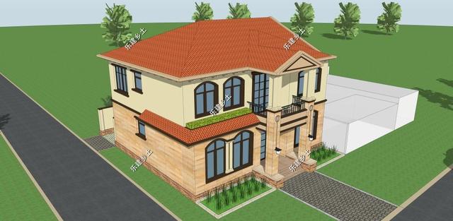 12X12米二層歐式別墅設計圖，外觀精美，戶型方正。