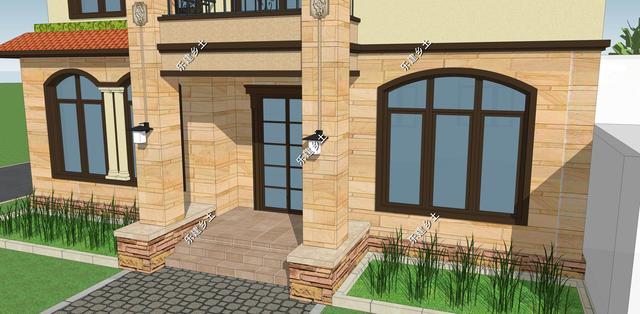 12X12米二層歐式別墅設計圖，外觀精美，戶型方正。