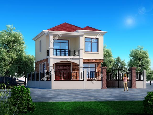 三款小戶型農村二層別墅，三種不同建筑風格，最低主體造價18萬。