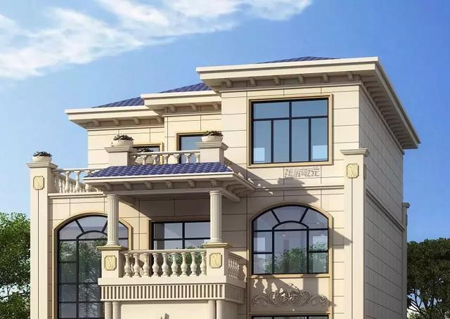 9x13米三層歐式小洋樓別墅設(shè)計圖，占地僅僅105平，外觀和布局那真的是沒得挑。