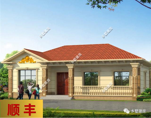 3款農村一層別墅設計圖，又省錢又住的舒服，首選一層自建別墅。