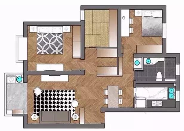100平日式和北歐風(fēng)結(jié)合的裝修風(fēng)格，裝修效果超出你的想象。