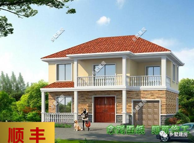 12米x10米，兩棟二層別墅設計圖，經濟實用又漂亮。