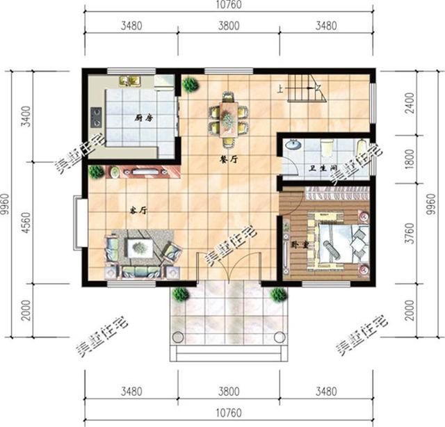 9X10米農村小戶型別墅設計圖，農村人的最愛。