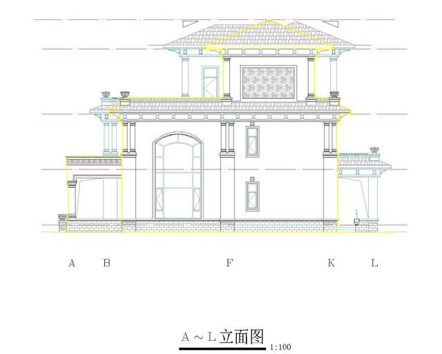 高檔三層歐式豪華別墅設計圖，外觀高端大氣，性價比極高