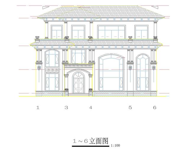 高檔三層歐式豪華別墅設計圖，外觀高端大氣，性價比極高