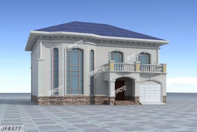 精致秀氣的二層別墅設計圖，整體暖色調，讓人一看就感覺很溫暖