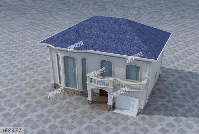 精致秀氣的二層別墅設計圖，整體暖色調，讓人一看就感覺很溫暖