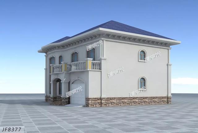 精致秀氣的二層別墅設計圖，整體暖色調，讓人一看就感覺很溫暖