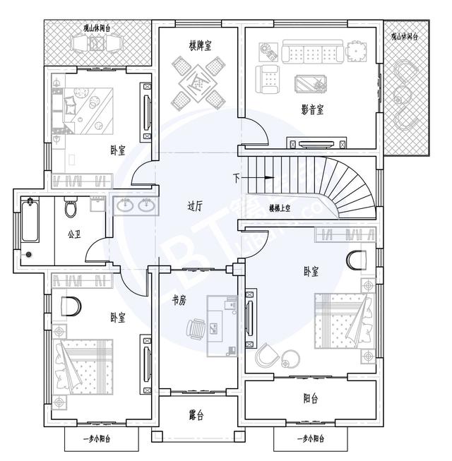 10.8米X13米兩層別墅設(shè)計(jì)圖，實(shí)用且美觀大氣，北方再適合不過的戶型