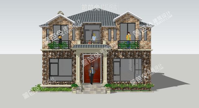 10.8米X13米兩層別墅設(shè)計(jì)圖，實(shí)用且美觀大氣，北方再適合不過的戶型