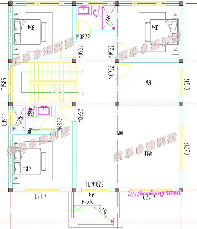 分享3款三層農村自建別墅設計圖紙，外觀造型簡約，造價經濟，施工簡單