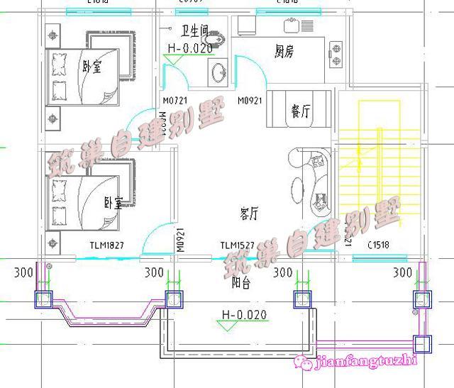 10x9米農村四層別墅設計圖，可做商鋪，全套施工圖外觀圖。
