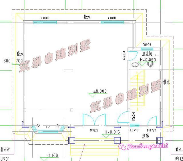10x9米農村四層別墅設計圖，可做商鋪，全套施工圖外觀圖。