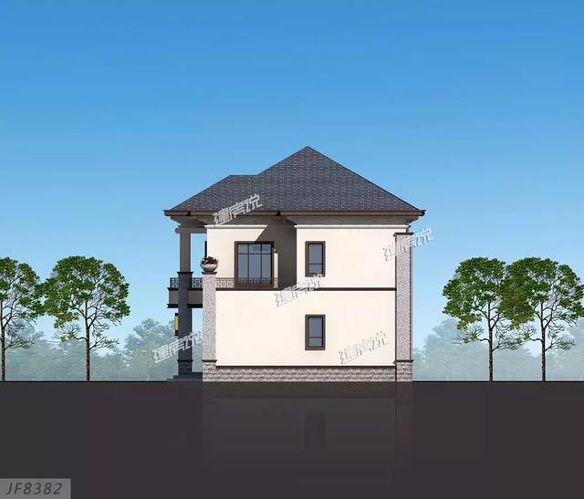 二層新中式花園泳池別墅設計圖，造型恢宏大氣，建房發愁的朋友進來看。