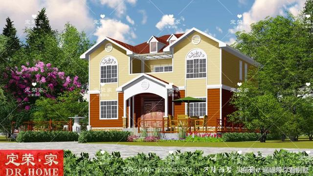 7室3廳4衛(wèi)農(nóng)村歐式二層自建房，空間大而明亮，農(nóng)村建房的必備選擇！